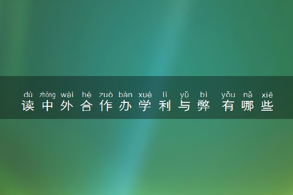 读中外合作办学利与弊 有哪些培养模式