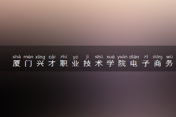 厦门兴才职业技术学院电子商务专业怎么样 录取分数线多少