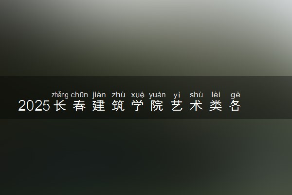 2025长春建筑学院艺术类各省各专业录取分数线汇总