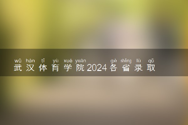 武汉体育学院2024各省录取分数线及最低位次是多少