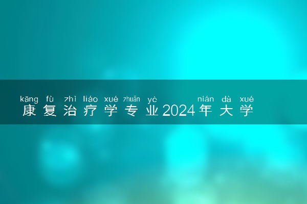 康复治疗学专业2024年大学排名 最好的大学排行榜