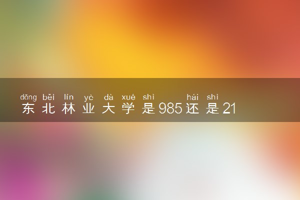 东北林业大学是985还是211 含金量怎么样