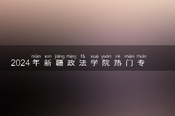 2024年新疆政法学院热门专业全国排名 有哪些专业比较好