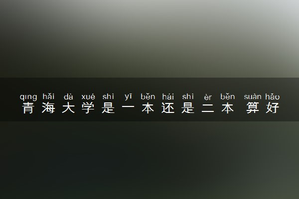 青海大学是一本还是二本 算好大学吗