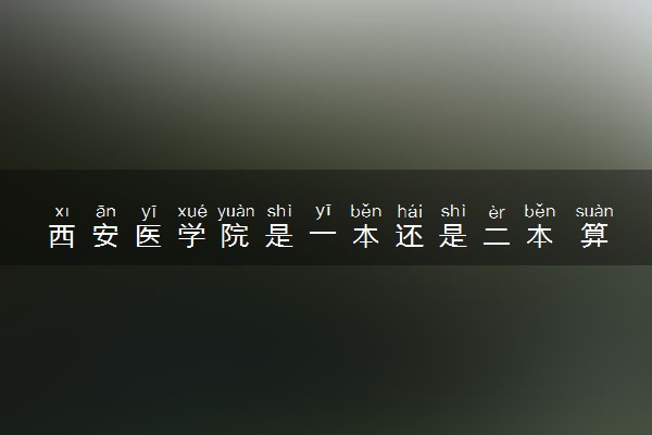 西安医学院是一本还是二本 算好大学吗